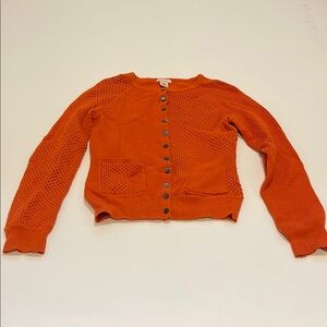 Sundance Orange Knit Cardigan rabbit hair blend Sweater